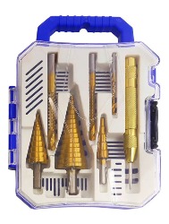 CONJUNTO DE FURADEIRA ESPIRAL GROOVE STEP DE 7 PEÇAS HSS TIT KA-6581