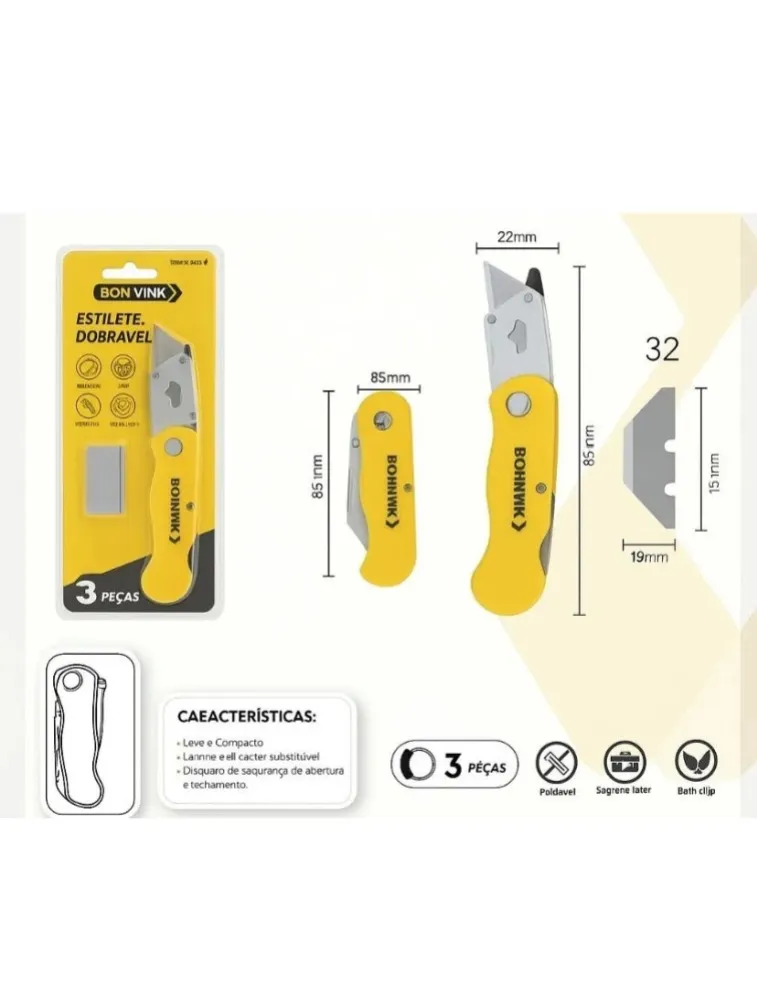 ESTILETE DOBRAVEL BOM-3303