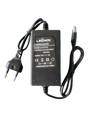 FONTE DE ALIMENTAÇÃO PARA FITA DE LED BIVOLT 12V 3A LEHMOX - LEY-63