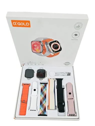 KIT 2 RELOGIO SMARTWATCH AGOLD RL-18 ULTRA 2,09 6 PULSEIRA PREMIUM