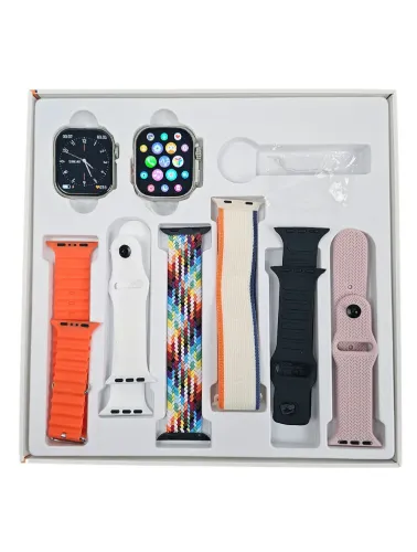 KIT 2 RELOGIO SMARTWATCH AGOLD RL-18 ULTRA 2,09 6 PULSEIRA PREMIUM