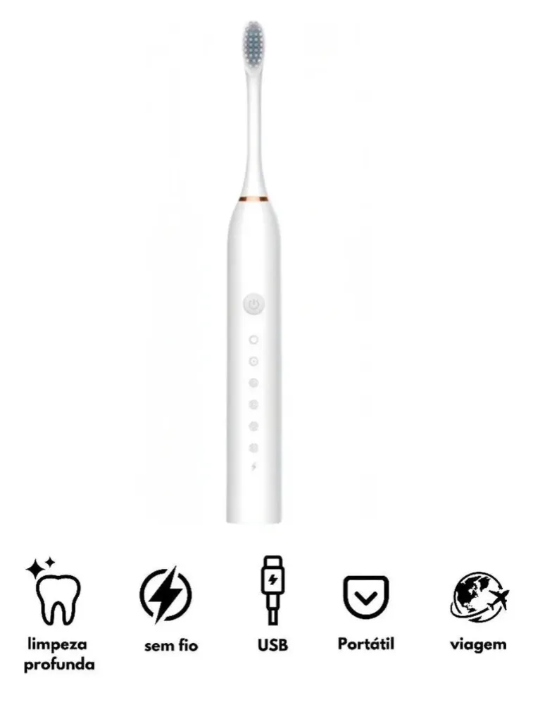 ESCOVA DE DENTES ELÉTRICA PARA ADULTOS TOOTHBRUSH ROSA
