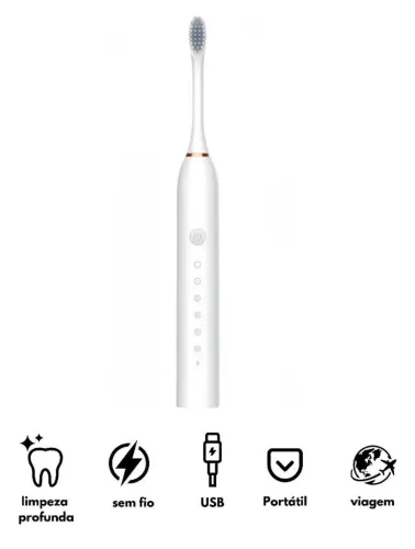 ESCOVA DE DENTES ELÉTRICA PARA ADULTOS TOOTHBRUSH ROSA
