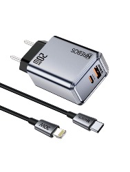 CARREGADOR TIPO C PARA LIGHTNING HREBOS CRG-264CL