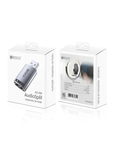 ADAPTADOR DE ÁUDIO 3,5 MM AUDIOSPLIT TIPO C MODELO AD-258C