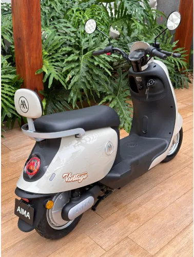 BICICLETA SCOOTER ELÉTRICA AIMA LUNA BLISS BEGE,  (AUTOPROPELIDO) P/ USO ADULTO, MOTOR 800W, BATERIA LITIO 48V24AH,