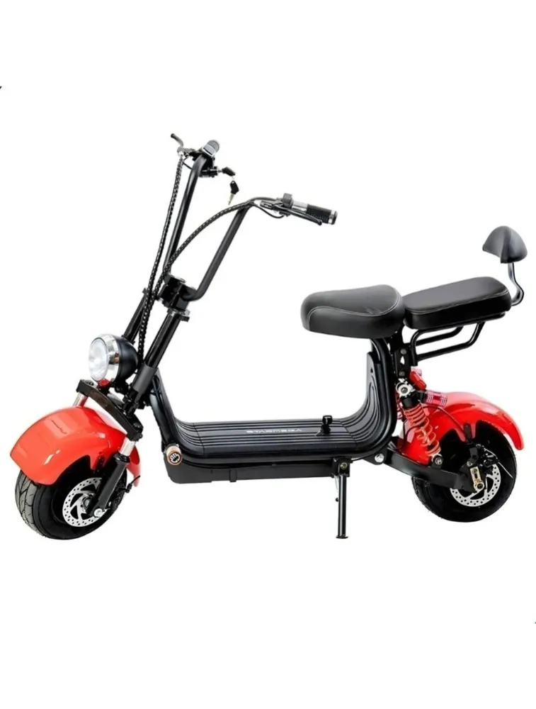 BICICLETA ELÉTRICA SCOOTER STARMEGA ST-372 1000W VERMELHA 32KM/H AUTOPROPELIDO