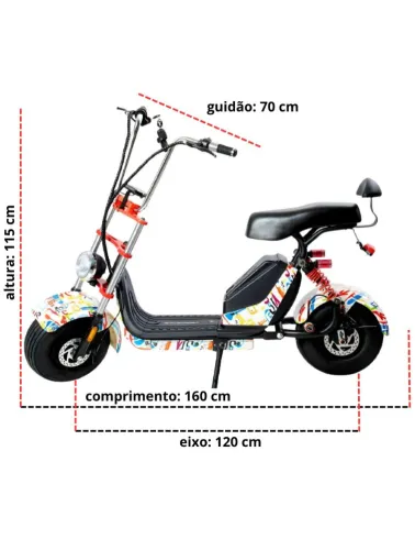 BICICLETA ELÉTRICA SCOOTER 1000W 32KM/H STARMEGA – ST-395 AUTOPROPELIDO