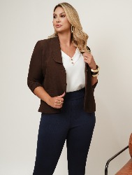 BLAZER ALFAIATARIA COM RECORTE E BOLSOS