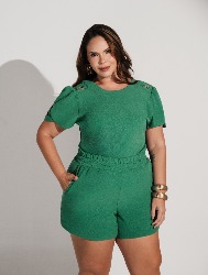 CONJUNTO COM DETALHE DE VÍES NAS MANGAS E CÓS