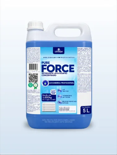 Pure Force 5L LimSept | Lava-Roupas Líquido Concentrado