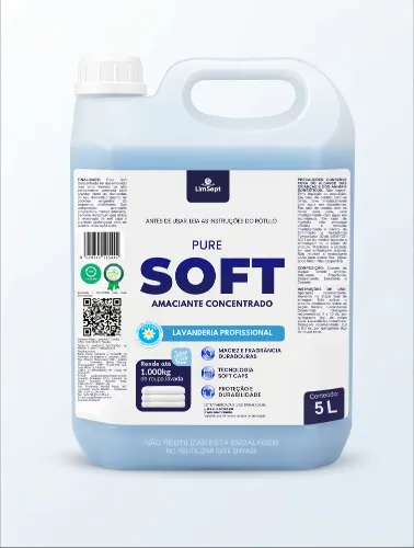 Pure Soft 5L LimSept | Amaciante Concentrado para Roupas