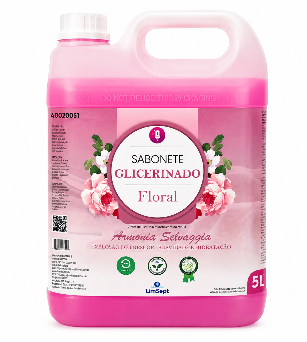 Armonia Selvaggia Floral 5L LimSept | Sabonete Líquido Perfumado