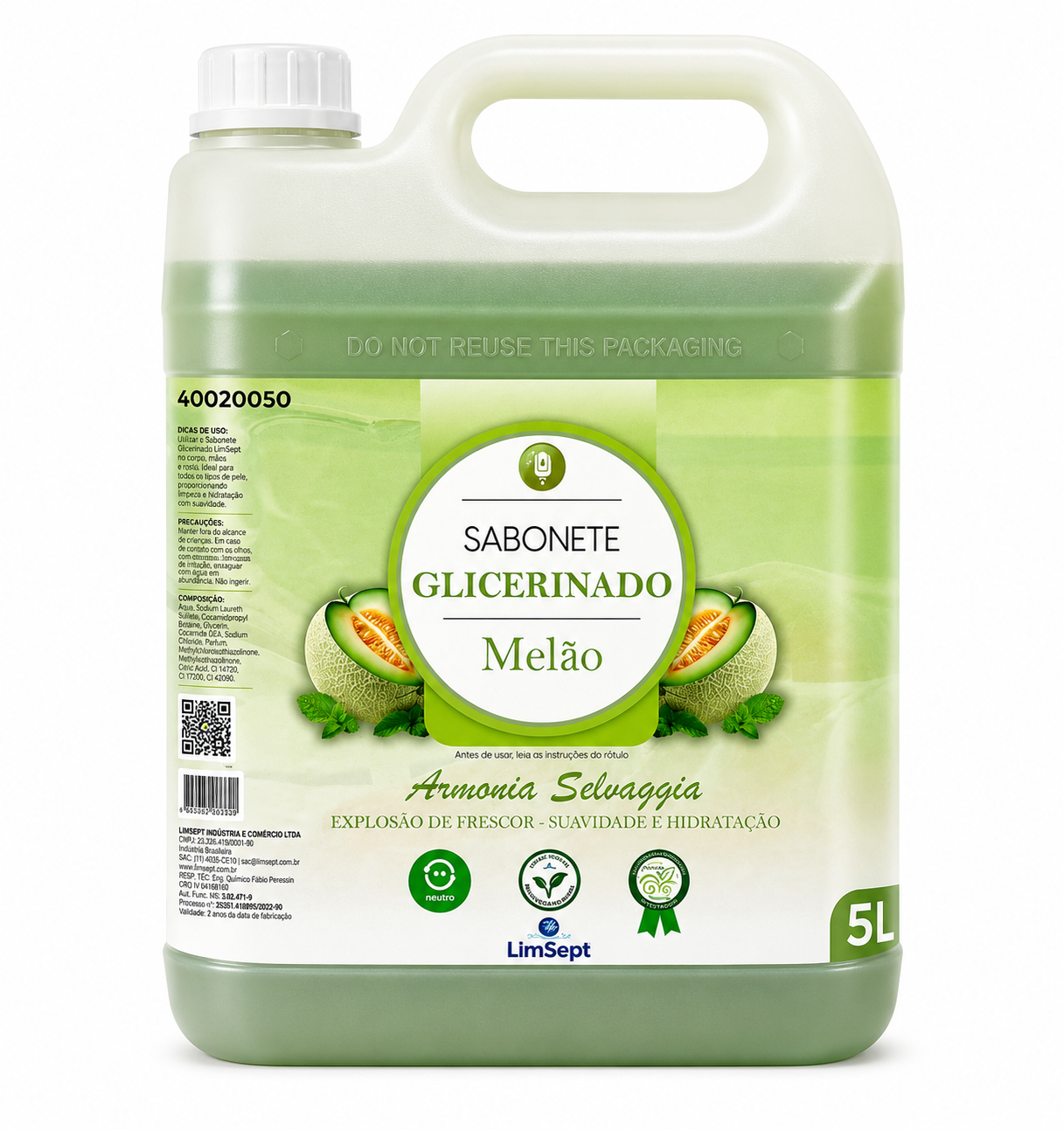 Armonia Selvaggia Melão 5L | Sabonete Líquido