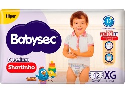 Fralda Babysec Shortinho Hiper XG - 42 Uni