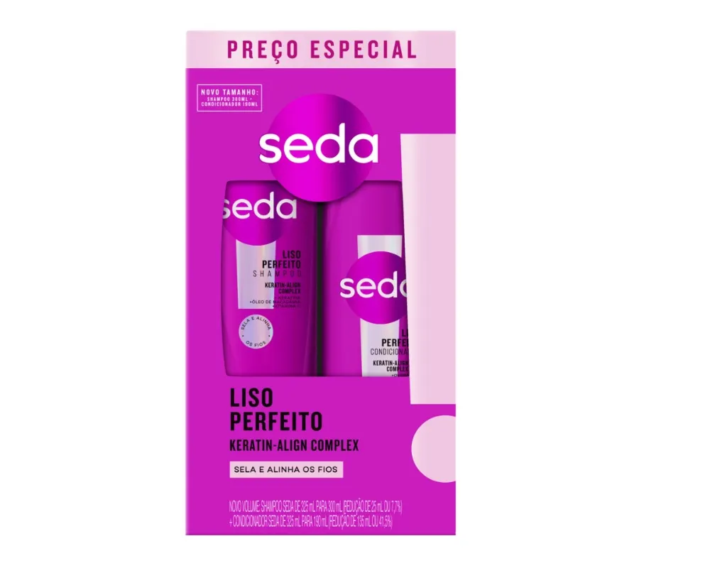 KIT SEDA SHAMPOO+CONDICIONADOR LISO PERF 2UN