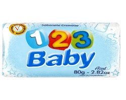 SABONETE 123 BABY AZUL 80G