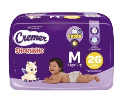 FRALDA CREMER SHORTINHO MEGA M 26 UND