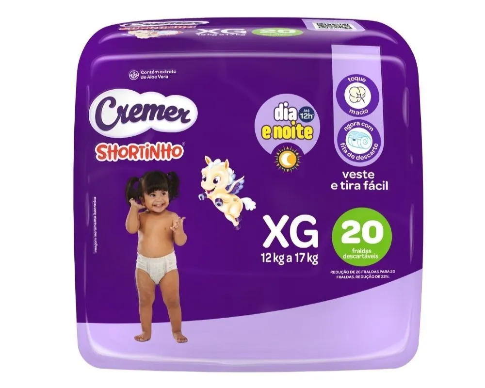 FRALDA CREMER SHOR JUMBO XG 20UN