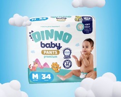 FRALDA DINNO BABY PANTS M 34 UND