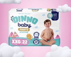 FRALDA DINNO BABY PANTS XXG 22 UND