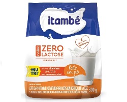 LEITE PÓ INSTANTÂNEO INTEGRAL ZERO LACTOSE ITAMBÉ NOLAC PACOTE 300G