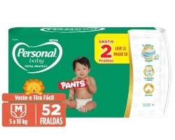 FRALDA PERSONAL PANTS TOT M 52 UN