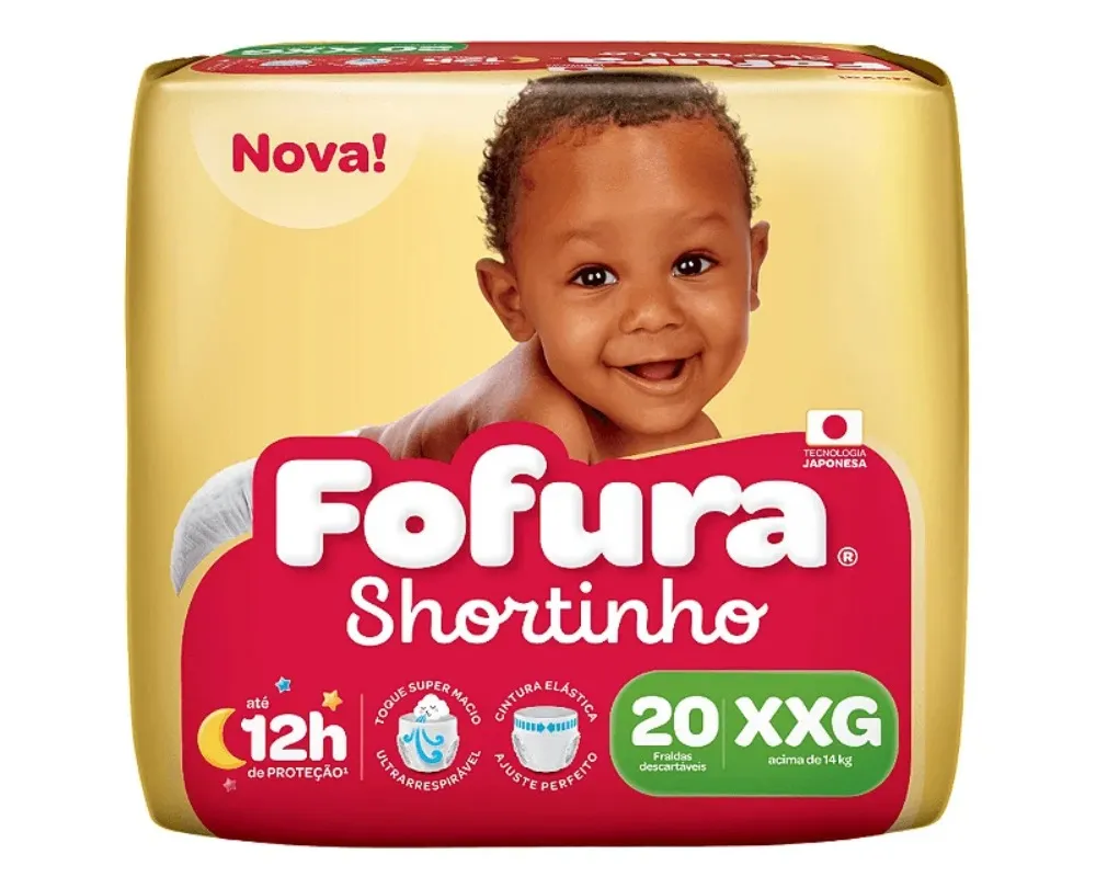 FRALDA FOFURA BABY SHORTINHO XXG 20UN
