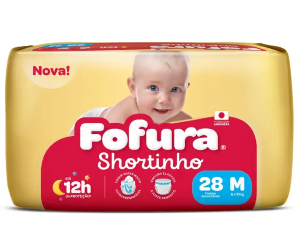 FRALDA FOFURA BABY SHORTINHO M 28UN