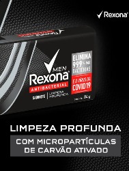 SABONETE REXONA ANTIBACTERIANO MEN LIMPEZA PROFUNDA 84G