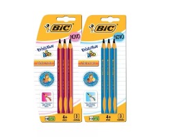 LAPIS BLISTER BIC 03 UN ROSA/AZUL KIDS