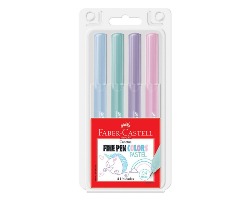CANETA FABER 0.4 FINE PEN C/04 CORES PASTEIS