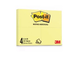 POST IT 38X50 C/04X100FLS AMARELO