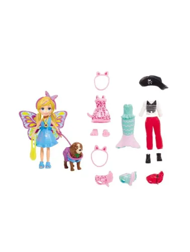 Kit Polly Pocket com Pet e Fantasias