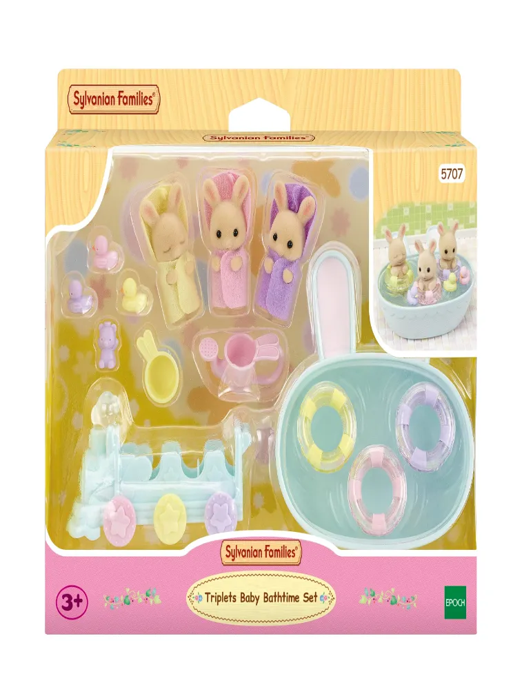 Conjunto Hora do Banho: Trigêmeos - Sylvanian Families