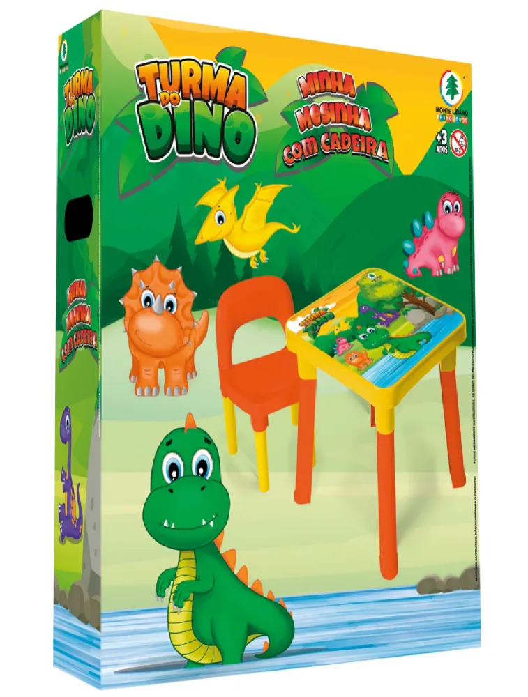 Mesa com Cadeira: Turma do Dino
