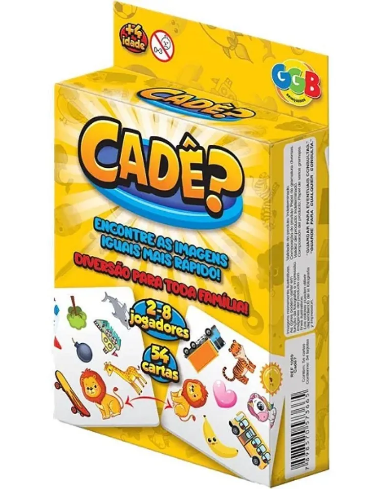 Jogo de Cartas: Cadê - 56 cartas