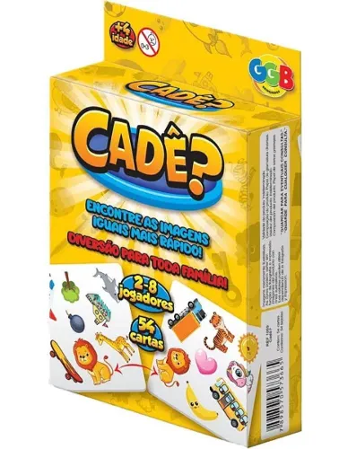 Jogo de Cartas: Cadê - 56 cartas