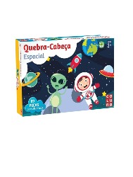 Quebra-Cabeça em Madeira: Espacial - 24x16x5cm