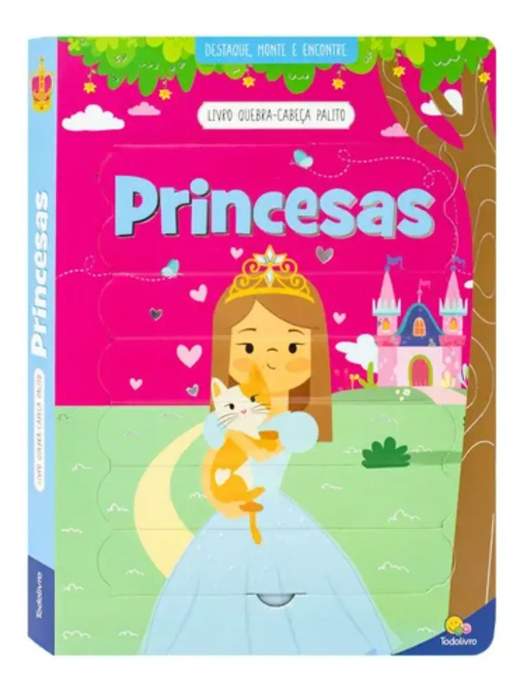 Livro Quebra-Cabeça Palito: Princesas