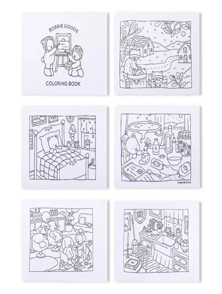 Livro de Colorir Bobbie Goods Caderno Espiral com Desenhos