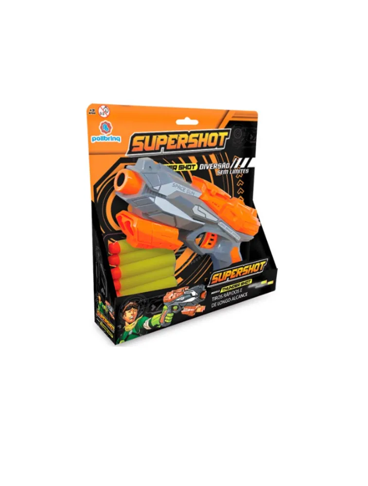Lançador SuperShot Thunder com 6 dardos