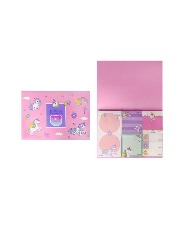 Bloco Adesivo Unicórnio Feliz Lilás