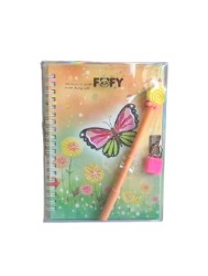 Kit Diário Borboleta - Amarelo FOFY