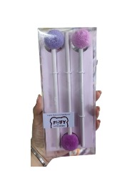 Lápis com Pompom Soft Color -  3 Peças