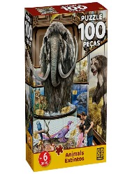 Quebra-Cabeça: 100 peças - Animais Extintos