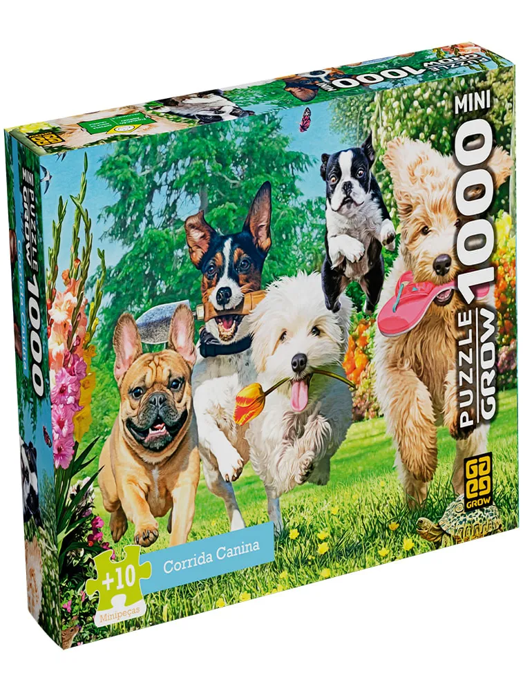 Mini Quebra-Cabeça: 1000 peças Corrida Canina