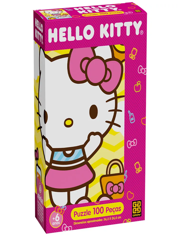 Quebra-Cabeça: 100 peças - Hello Kitty