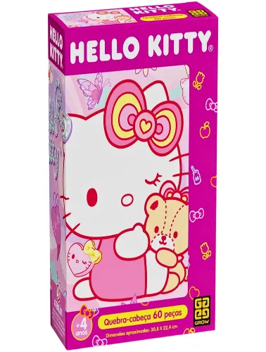 Quebra-Cabeça: 60 peças - Hello Kitty Brilhante