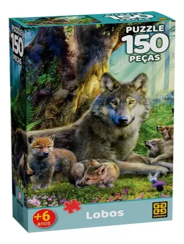 Quebra-Cabeça: 150 peças Lobos